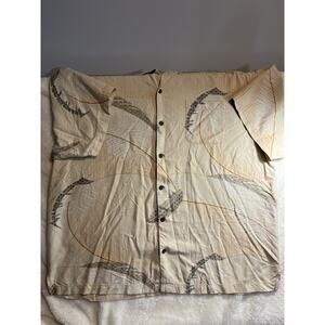 Tommy Bahama 100% Silk XXL Short Sleeved Patterned Men’s Shirt